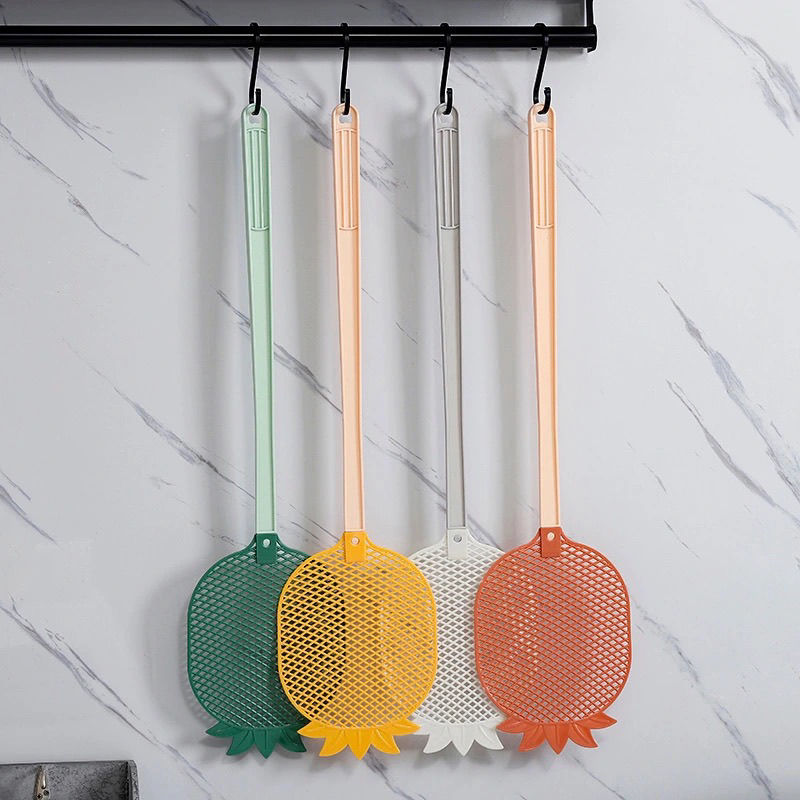 [pineapple style] fly swatter plastic thickened long handle net large ...