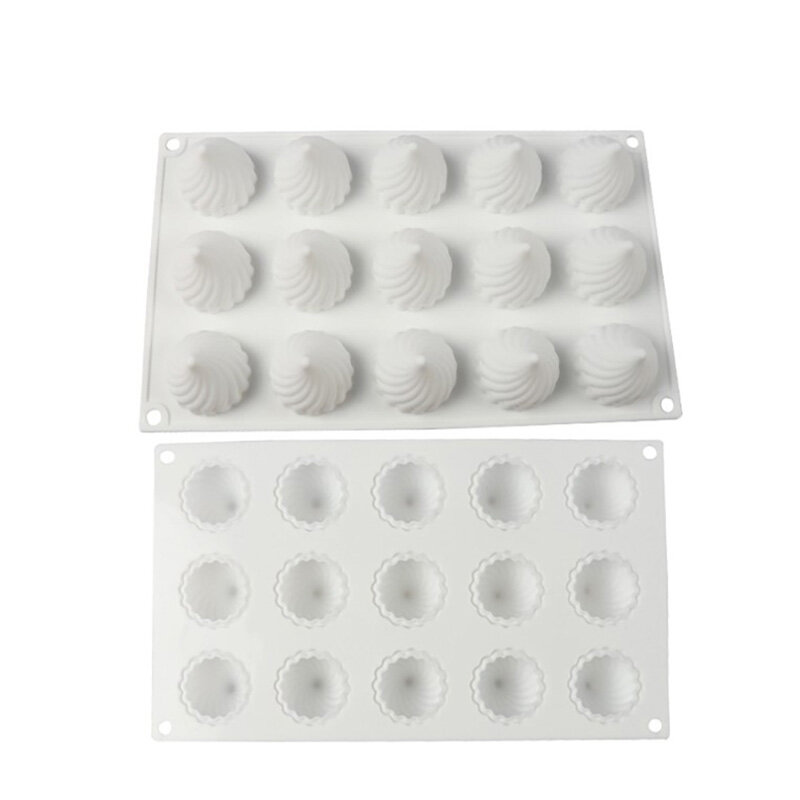UG 15 Cavity Cone Whirlwind Onion Silicone Cake Mold for Chocolate Mousse Pudding