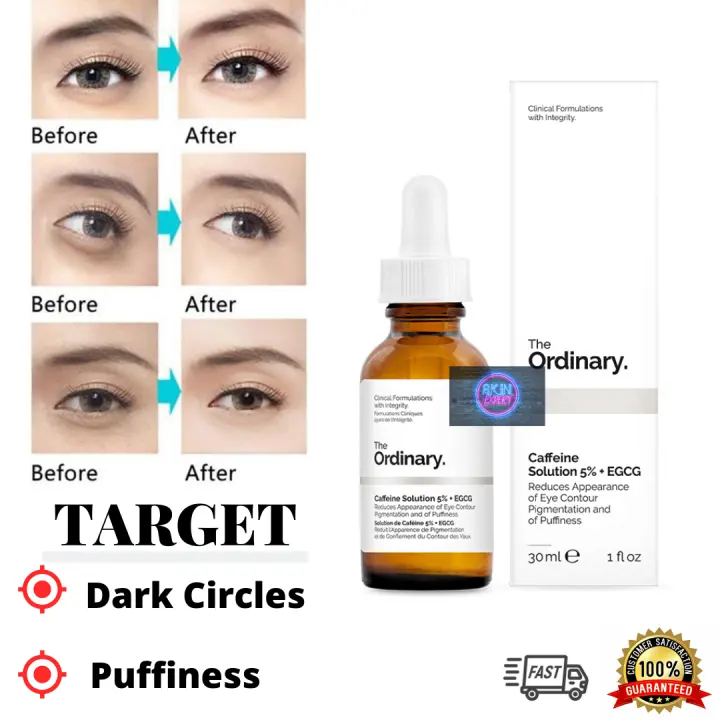 the ordinary caffeine solution before and after