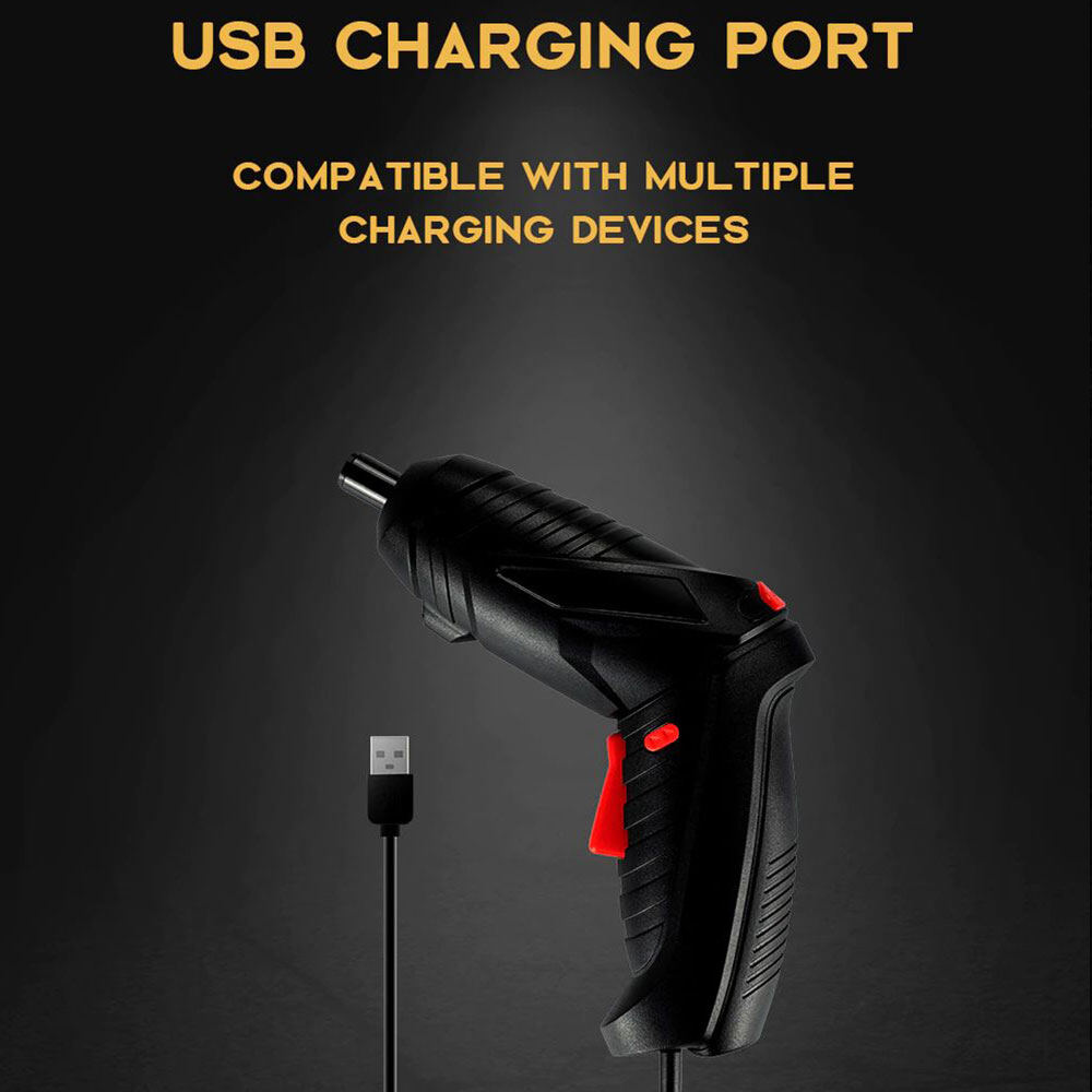 [100% Original] diymore Electric Keyless Screwdriver Keyless Collet Charging Adjustable 90° & 180° Angle Electric Screwdriver 3.6V USB Charging Cordless Rechargeable Hand Cordless Utility Drill Power Supply Power Tools