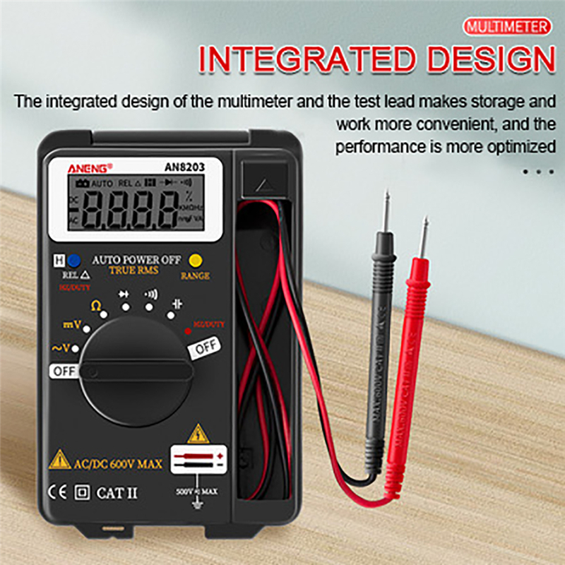 Ashowner Card Type Multimeter Multi-function Digital Display High Precision Universal Meter Portable Voltage Digital Multimeter Pocket