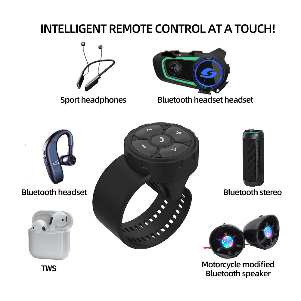 Aitemay bluetooth không dây 5.3 điều khiển từ xa Tai nghe xe gắn máy xe đạp tay lái điều khiển phương tiện điều khiển tay lái xe điều khiển
