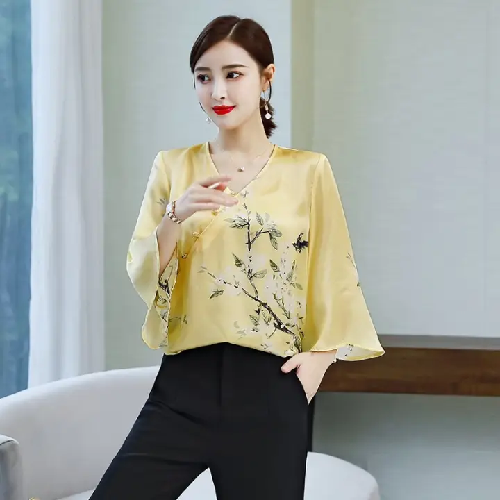 silk yellow top