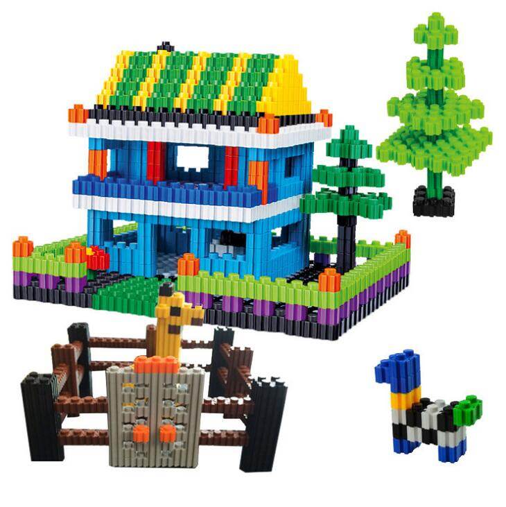 1000/500Pcs DIY Creative Bricks Bulk Model Figures Educational Kids Toys Building Blocks Mini Diamond Micro Building Blocks