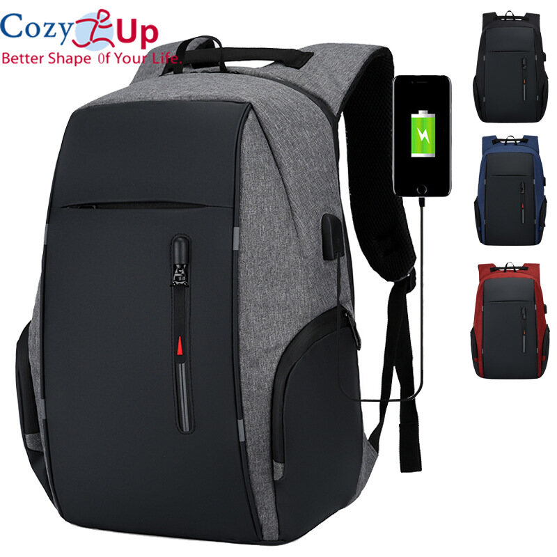Cozy Up Backpack Men USB Charging Waterproof Laptop Backpack Women Casual Oxford Male Business Bag 15.6 Inch Computer Notebook