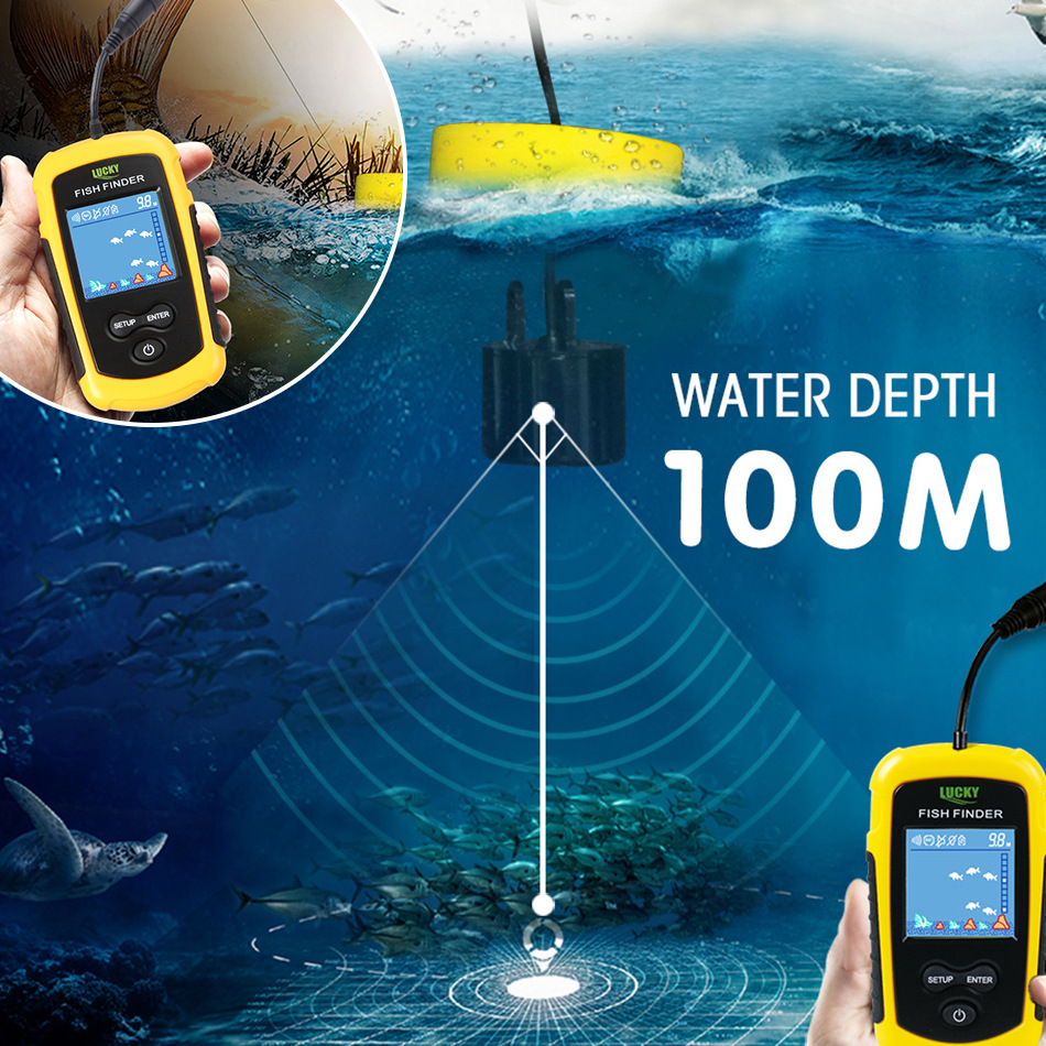 Sonar Máy Dò Cá Sonar Máy Dò Cá Màn Hình LCD Cầm Tay Sonar Máy Dò Cá