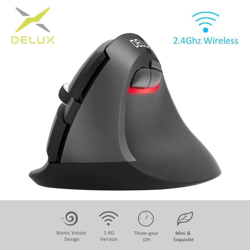 Delux M618Mini Ergonomic Vertical Mouse Wireless 2.4GHz Gaming Mouse gamer adjustable 1600 DPI Silent click Vertical Mice PC gamer
