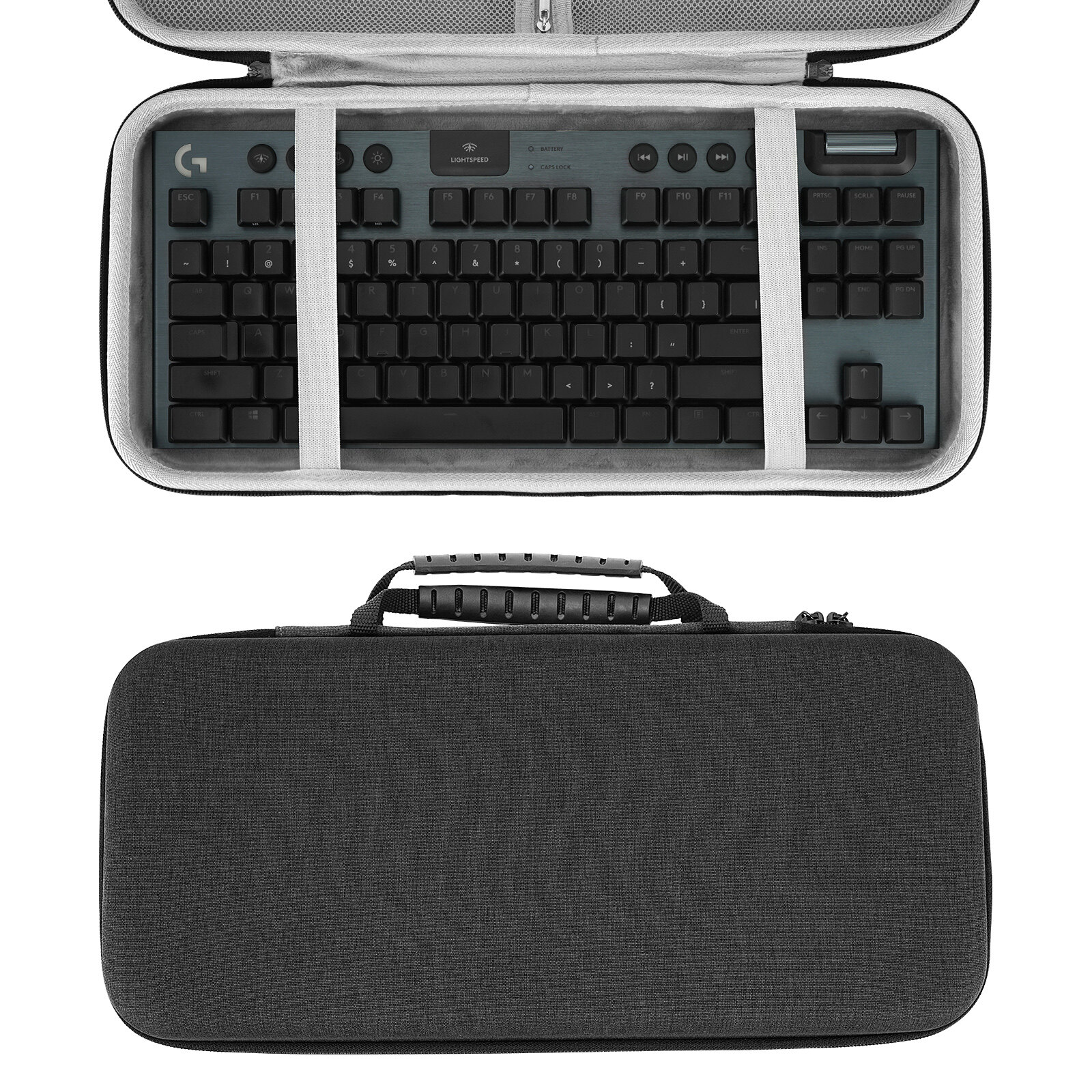 Geekria Tenkeyless TKL Bàn Phím Trường Hợp, Vỏ Cứng Du Lịch Mang Túi Cho 80% Nhỏ Gọn 87 Key Máy Tính Chơi Game Cơ Khí Không Dây Bàn Phím Di Động, Tương Thích Với Logitech G Pro G915