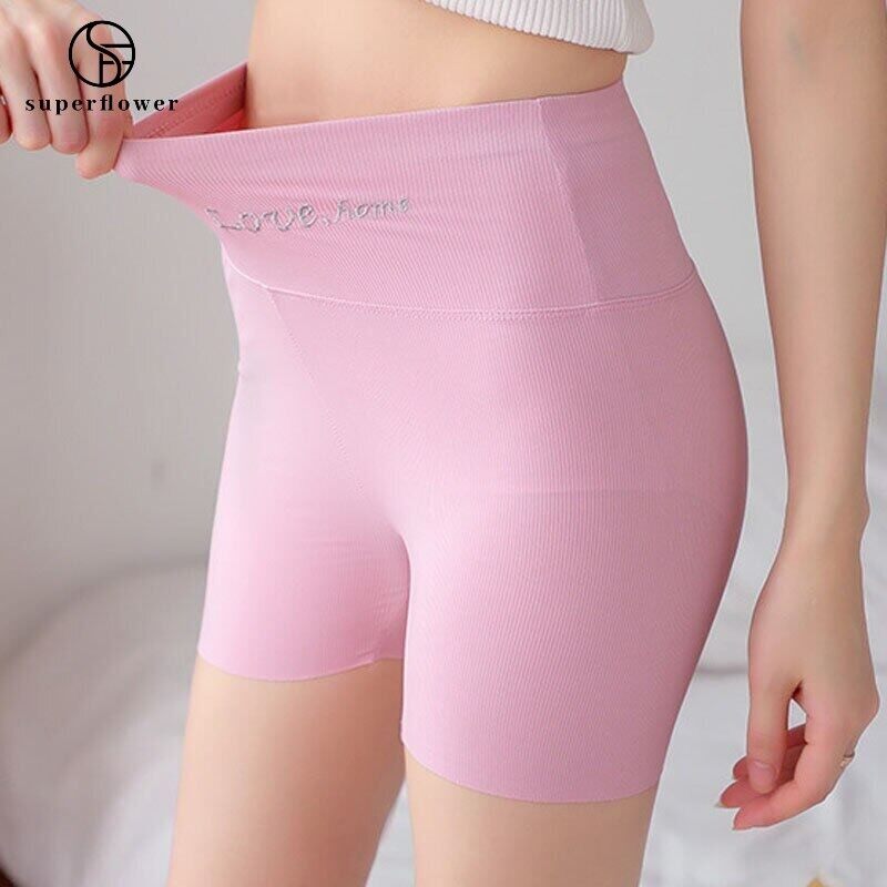 Sécherheetshosen fir Fraen, nahtlos, héich tailleg Shorts, sexy Ënnerhosen, Plus Size_voghion.com
