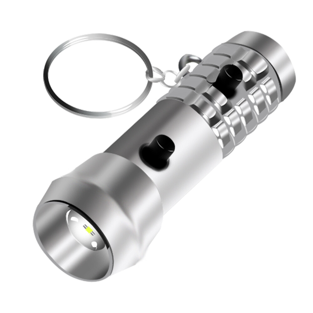 1/2Pcs Mini Portable Keychain Light Emergency Handheld Flashlights Pocket Lamp for Outdoor Camping USB Rechargeable Waterproof LED UV Light Flashlight