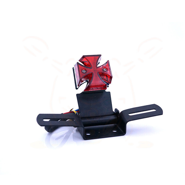 Modified Motorcycle Taillight Rear Brake Light License Plate Holder LED Brake Stop Warning Lamp For Harley