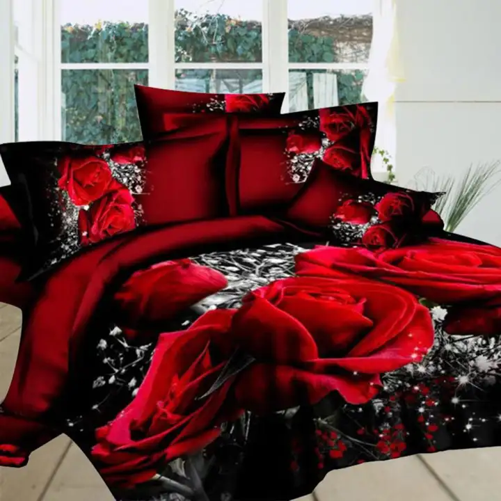 4pc Set 3d Big Red Rose Fl Bedding Sets Wedding Soft Duvet Cover Sheet Pillow Cases Bed Queen Linen Lazada Singapore - Queen Size Red Bed Sheets 4pc Set 3d Big Red Rose Fl Bedding Sets Wedding Soft Duvet Cover Sheet Pillow Cases Bed Queen Linen Lazada Singapore - Queen Size Red Bed Sheets