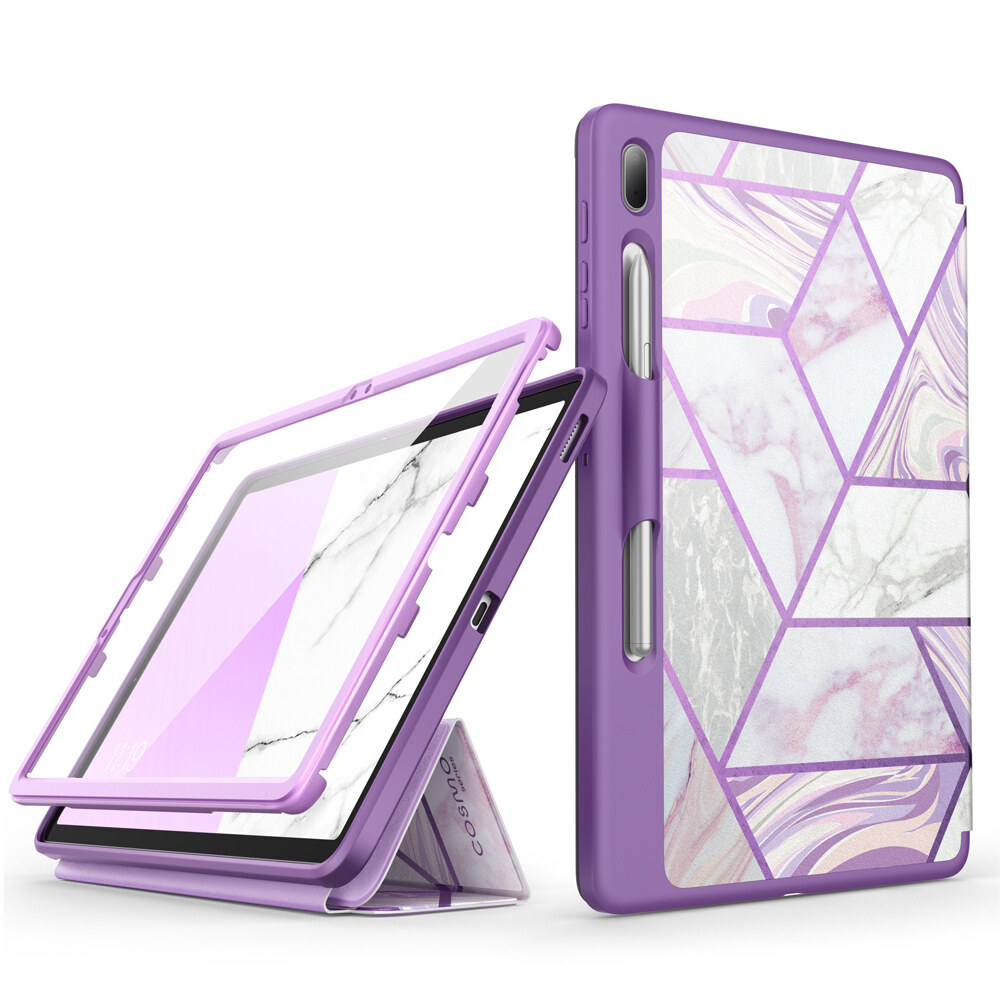 I-BLASON For Samsung Galaxy Tab S7 FE Case 12.4" 2021 Release Cosmo Full-Body Trifold with Built-in Screen Protector Smart Cover