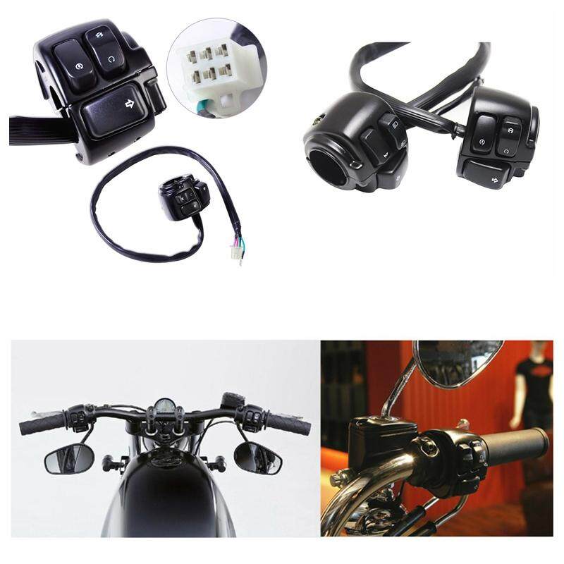 Sepeda Motor 25 Mm Diameter Pegangan Sakelar Kontrol dengan Tali Pegangan Kabel, Gaya: Hitam