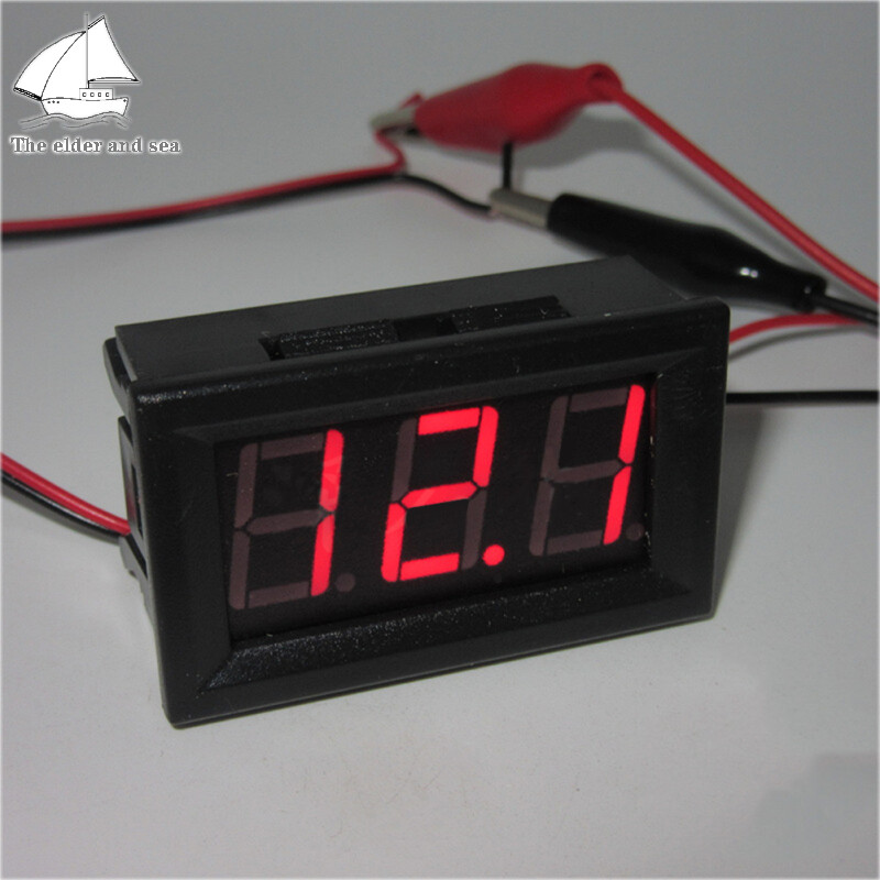 0.56 Inch 2-wire Voltage Meter Head LED Digital Voltmeter with Reverse Polarity Protection