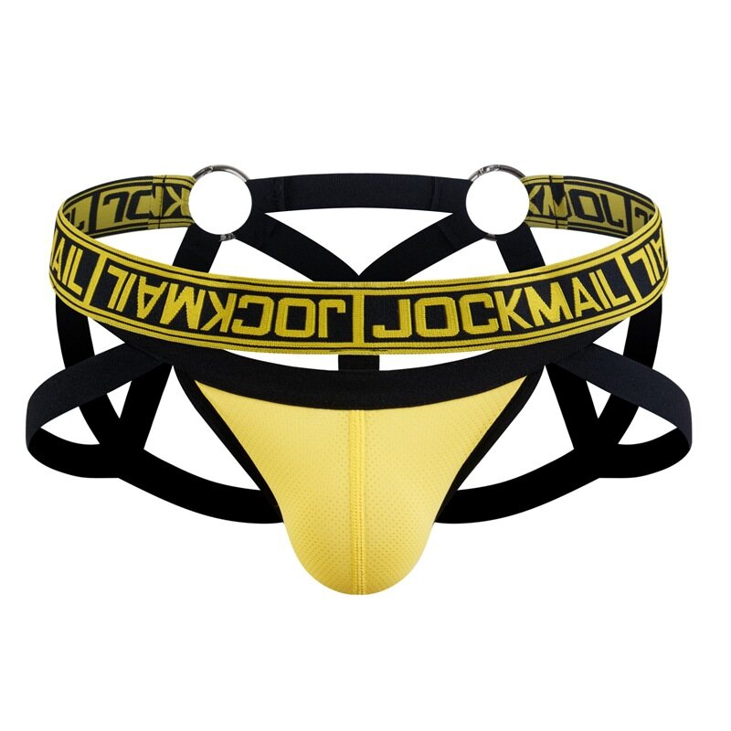 JOCKMAIL Men Underwear Jockstrap Mesh Elastic Hollow T-back Underwear