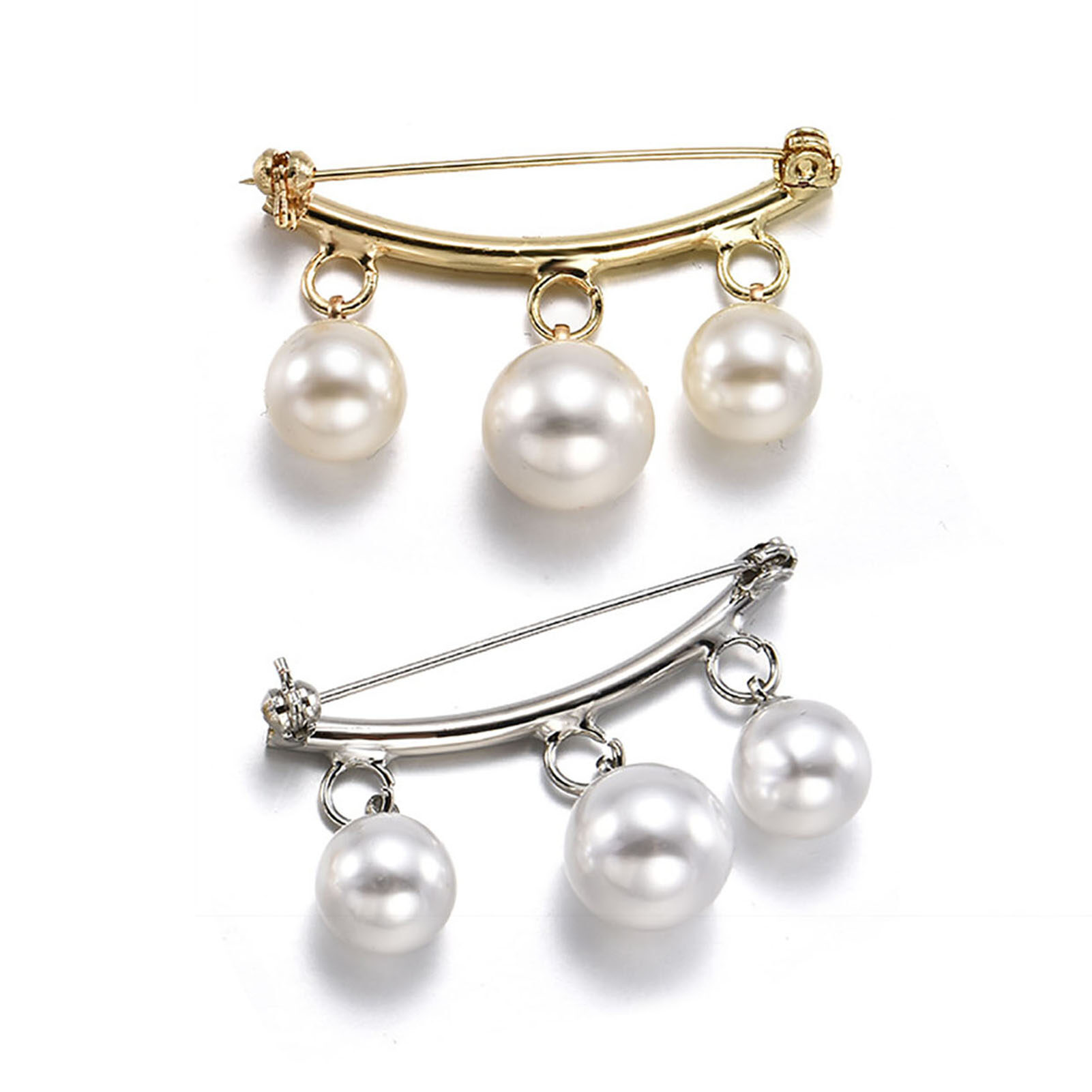 Talent Star Women Brooch Imitation Pearl Elegant Creative Multi-functional Cardigan Clip for Daily Use Clothes Pin Portable