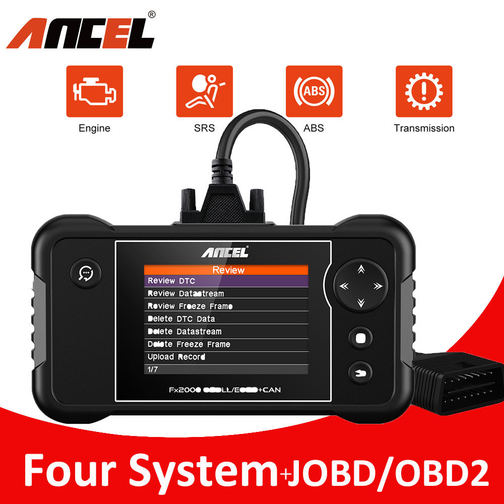 Ancel FX2000 OBD2/JOBDเครื่องสแกนเนอร์ABSถุงลมนิรภัยSRSที่เกียร์เกียร์เครื่องยนต์สะอาดเครื่องอ่านโค้ดยานยนต์อัตโนมัติUniversalเครื่องมือสแกนโอบีดี2 PKเปิดตัวCRP123Xสำหรับรถยนต์ทั้งหมด