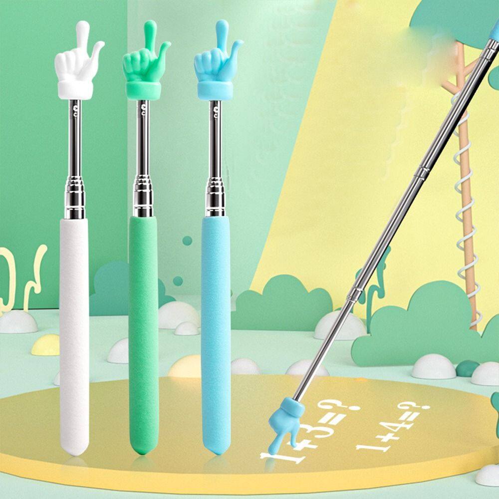 BASO4 8 Color Retractable Teaching Aids Teacher Supplies School Reading Sticks Class Pointer Stick White Board Finger Reading Guide Teaching Stick Preschool Teaching Tools Teacher's Special Pointer