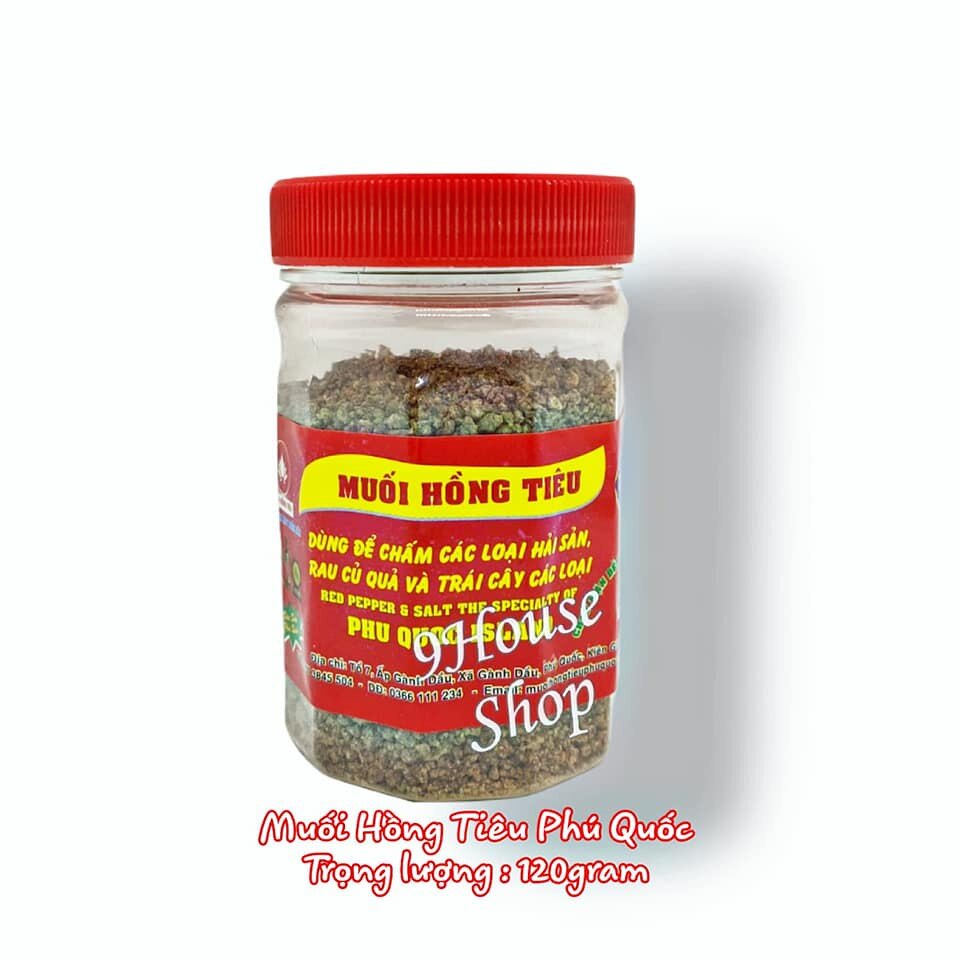 Bộ 05 hủ muối hồng tiêu phú quốc 120gr ăn chay được