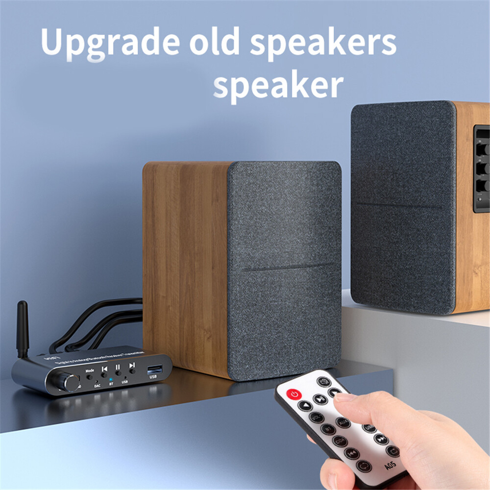 Bộ Thu Phát 5.1 Tương Thích Bluetooth Điều Khiển Từ Xa Đầu Chuyển Âm Thanh U Disk Play Coxial/Optical Đến 3.5MM Aux RL Bộ Chuyển Đổi DAC