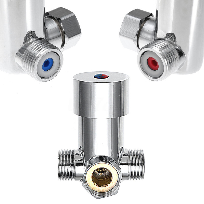 BOKALI 1PCS Hot Cold Water Temperature Control Mixer Mixing Valve Sensor Tap