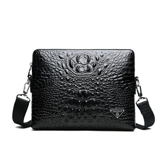 💼 Crocodile pattern PU leather male business bag men's briefcase bag messenger shoulder bag men's handbag leisure bag men purse
