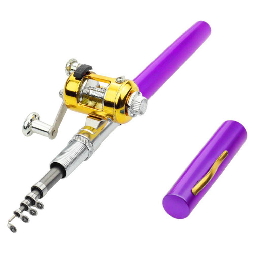 Honrane Lightweight Mini Pen Shape Telescopic Fishing Rod Pole Reel Fish Tackle Tools