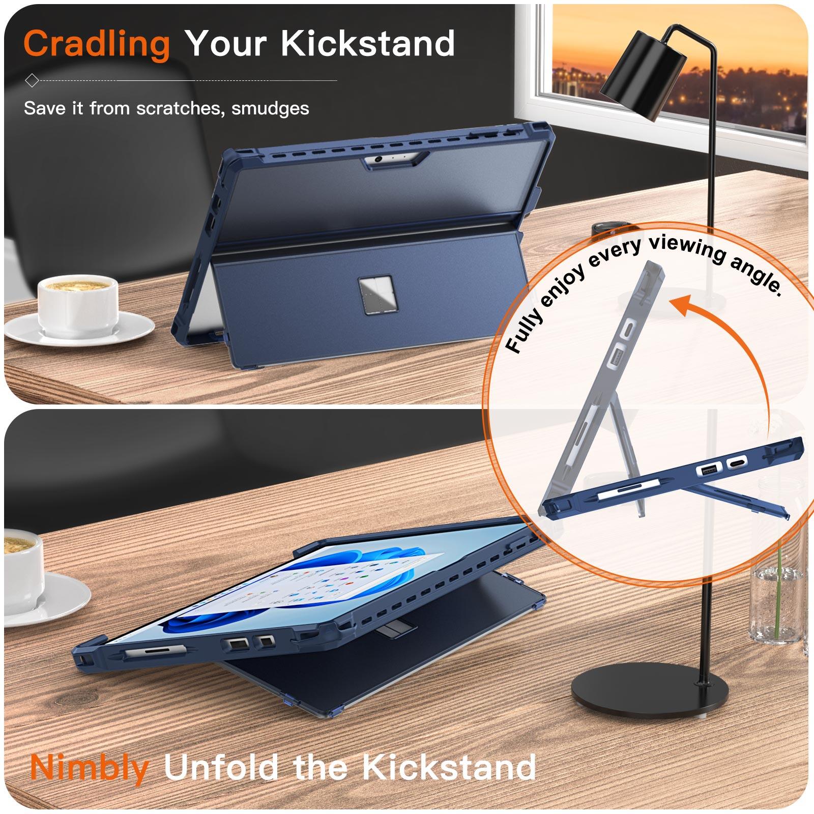 Dadanism For Microsoft Surface Pro 7 Case Surface Pro 7+ / Pro 6 / Pro 5 2017 / Pro 4 12.3 Inch Tablet Case Accessories Slim Light Stand Case Built-in Surface Pen Holder