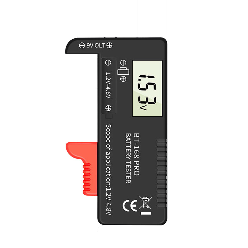 Smart Senor 168 PRO Digital Display Universal Battery Tester Portable Battery Capacity Indicator Practical Battery Level Checker Voltage Meter Electric Quantity Monitor Detector for 9V 1.2V-4.8V Battery