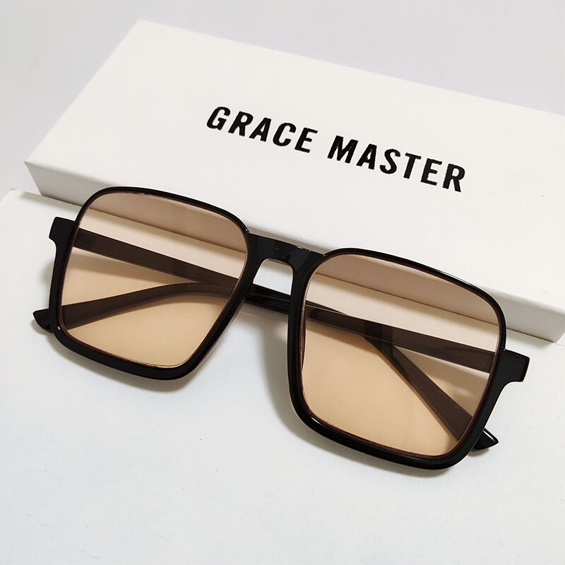 Sunglasses Retro Half Frame Sun Glasses Fashion New Sunglasses Square Large Frame Sun Glasses Multicolor Sunglasses PTQ
