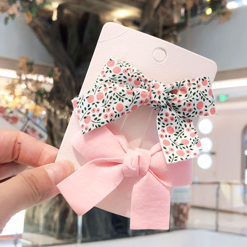 2 Pcs/Set Flower Baby Hair Clips Bows Kids Girl Hair Clip Children Hairpin Baby Hair Accessories