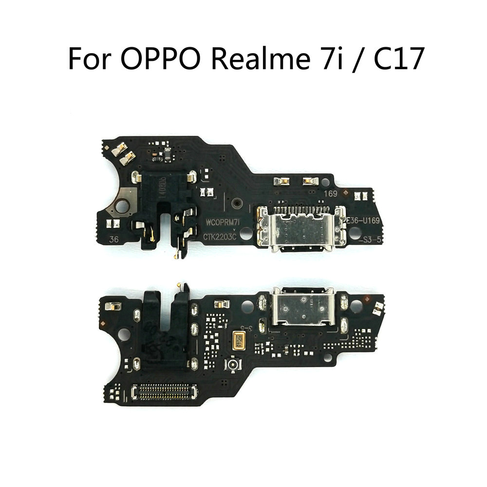 USB Charger Port Dock Connector Charging Board Microphone Flex Cable Replacement For OPPO Realme 7i / C17
