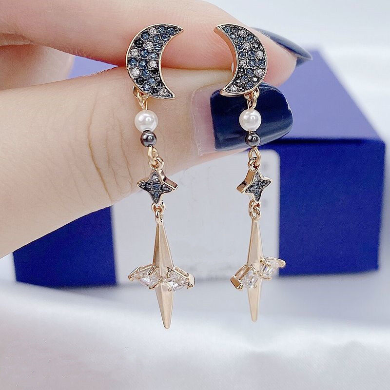 Swarovski Symbolic Drop Earrings Women Fashion Rose Gold Earrings