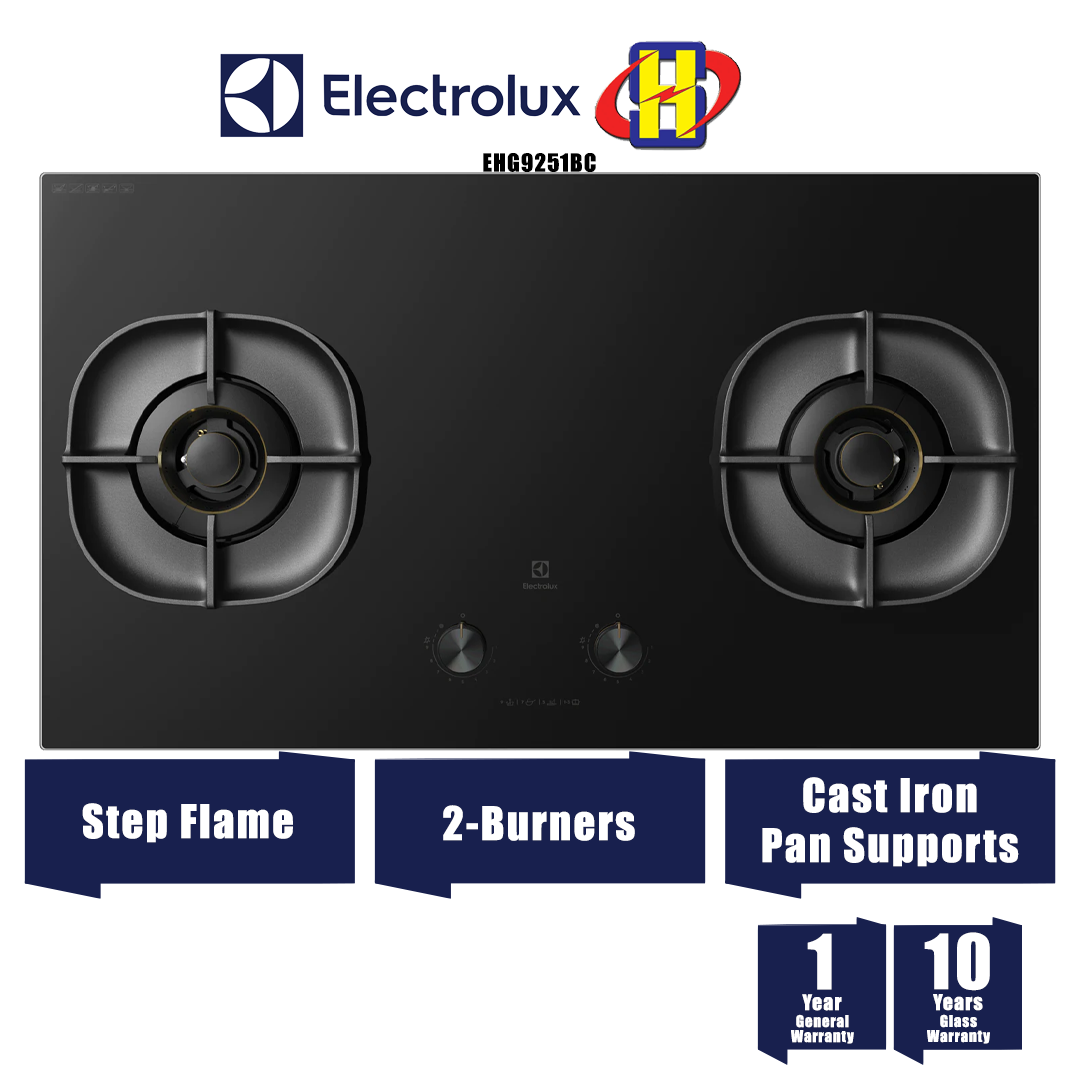 Electrolux Gas Hob (90cm) 2Burners Flame Shield Flexi BuiltIn Hob