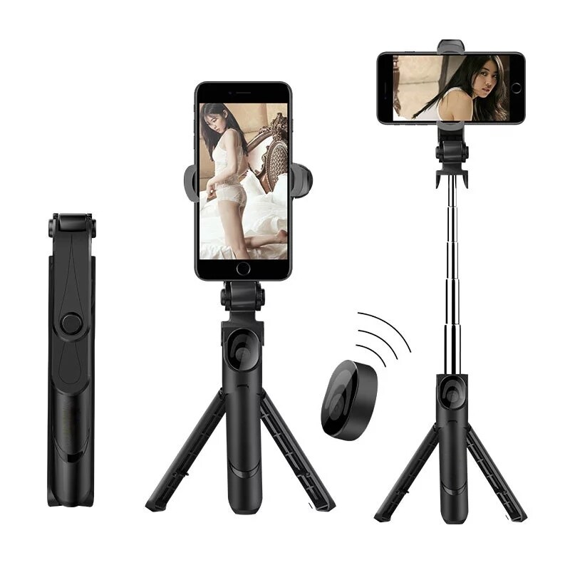 【new】 Bluetooth compatible Selfie Stick with Fill Light Mini Tripod 70cm Portable Hidden Tripod for Mobile Phone for Home Travel