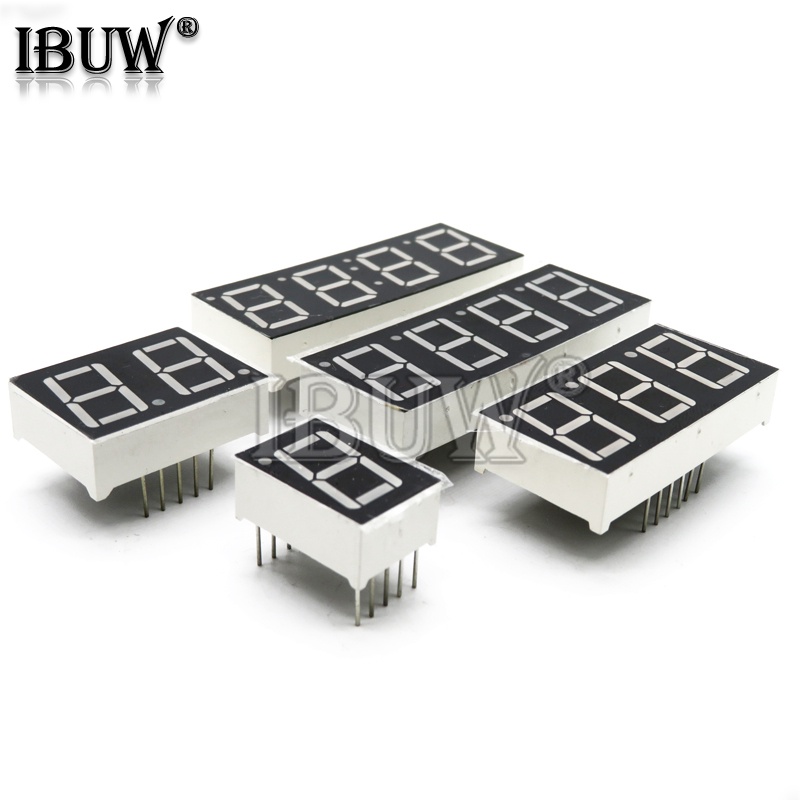 5 cái 0.56 inch Ống kỹ thuật số phân đoạn anốt chung cực âm chung như màu đỏ 1 2 3 4 bit thời gian Ống kỹ thuật số 12 kim Màn hình đèn LED đỏ
