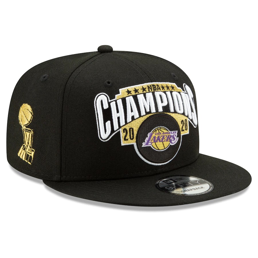 American New Era Lakers 2020 NBA Championship Hat Championship Award Baseball Cap Black