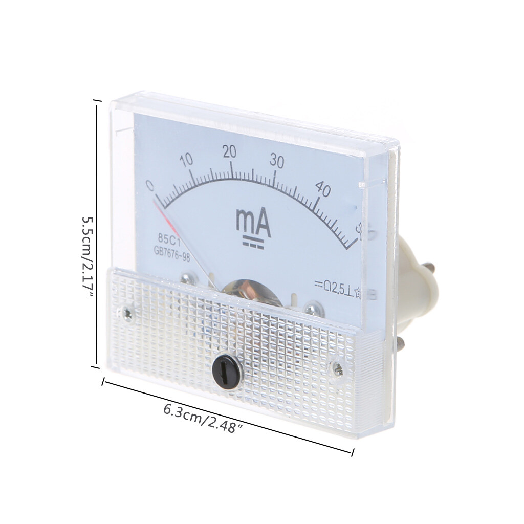 Ampe Kế 85C1 Đồng Hồ Đo Dòng Điện Một Chiều Kim Loại 1/2/3/30/50/100A 50/100/200/500mA