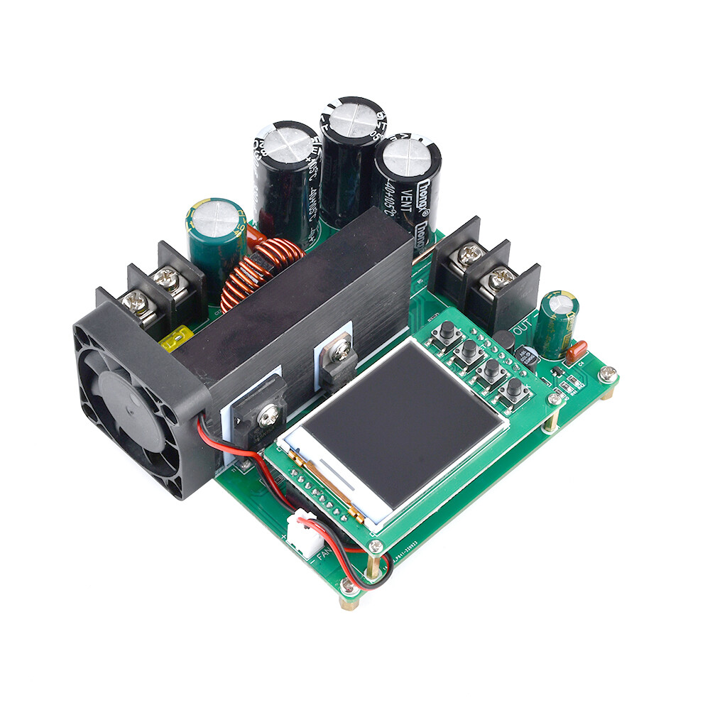 DC Boost Converter CNC 9V~60V to 10V~120V 15A 900W Adjustable Voltage Regulator Module with Cooling Fan