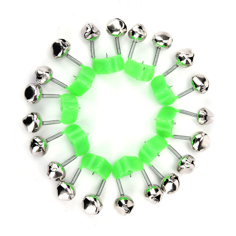 Lqcgei 10 Chiếc Chuông Báo Động Cắn Cần Câu, Twin Chuông Clip Dụng Cụ Câu Cá Cảnh Báo