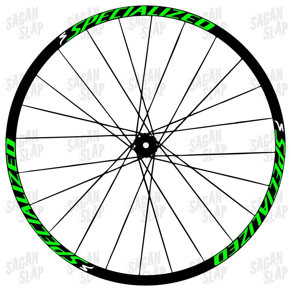 Wellsunny Specialized Pattern Vinyl Rims Sticker Set for Bike Accessories