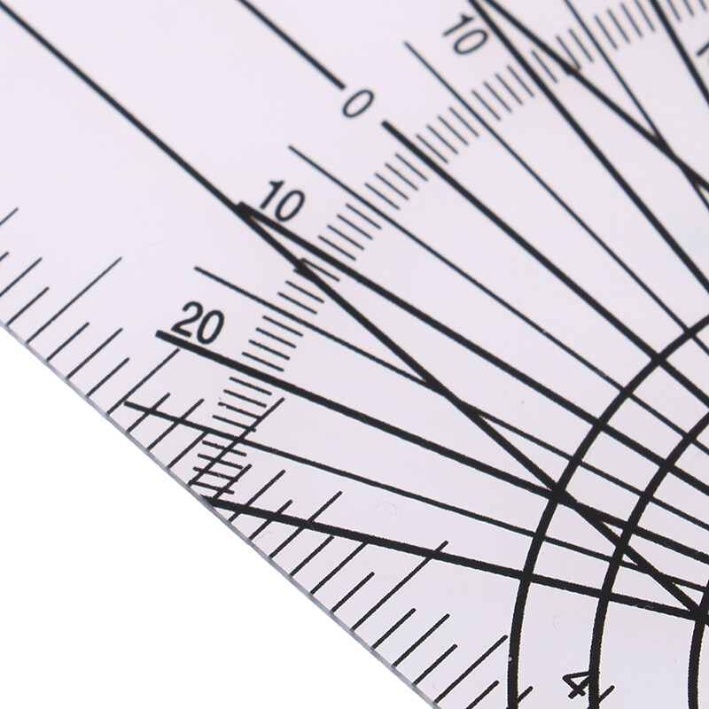 HUALI02 1PC Multi-Ruler Goniometer Angle Medical Spinal Ruler 360 Degree Measuring Tool