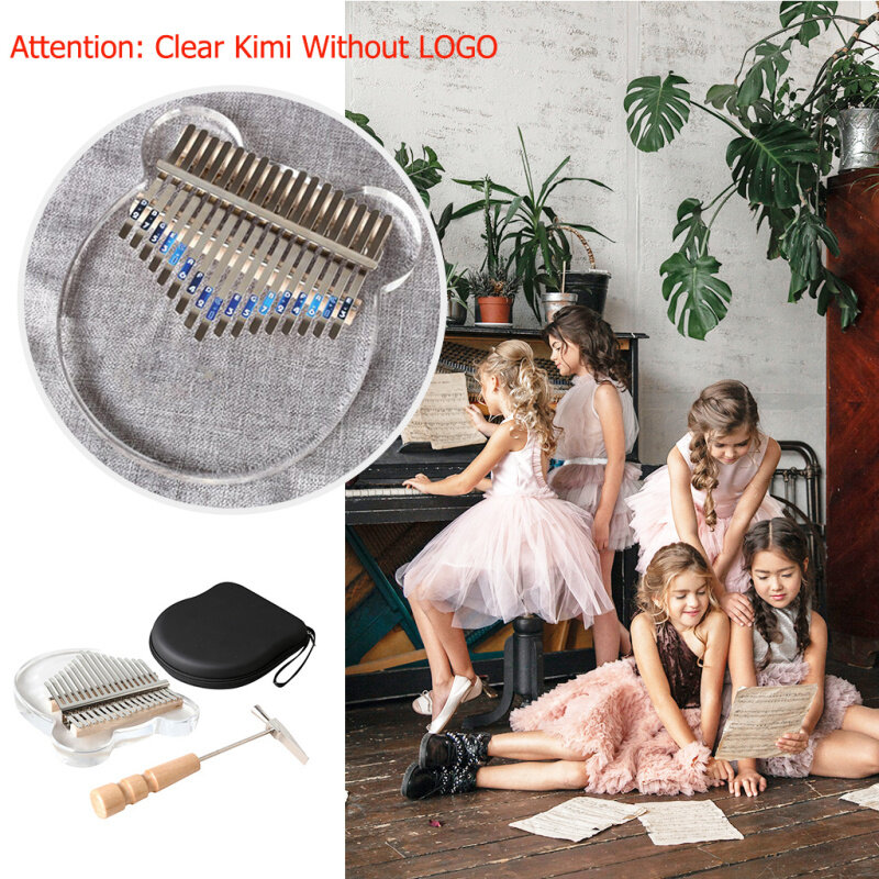 In Stock KIMI Kalimba Finger Thumb Piano Mbira Jari Jempol Kalimba 17 Key Piano Keyboard Instrument with Tuner Hammer Bag Perfect Gift for Friends Kids Malaysia