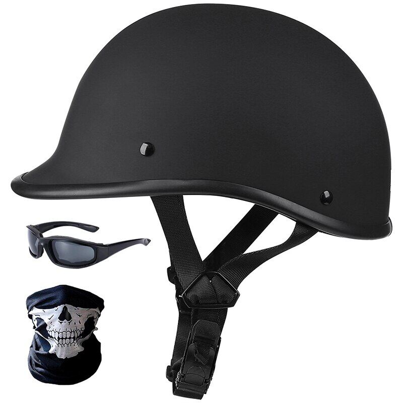 Motor Helmet Retro Motorcycle Helmet Scooter Vintage Half Face Biker Motorbike Crash Moto Helmet With Glasses Windproof Mask