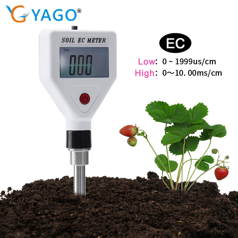 Rcyago digital lcd soil tester, soil ec meter, measure ppm in the soil, soil test kit for garden soil, lawn, farm, indoor & outdoor
