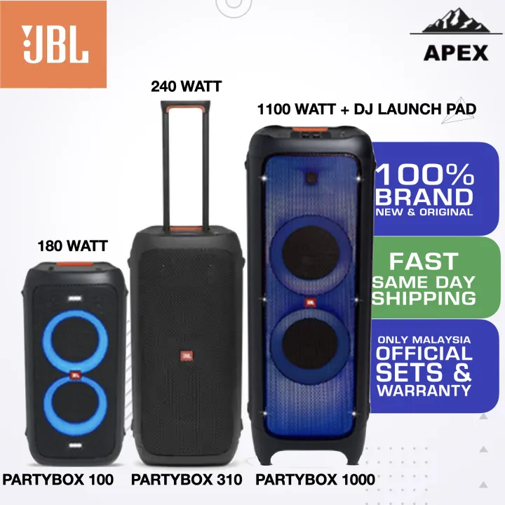 Jbl Partybox 100 310 1000 With Dj Launchpad Lazada Jbl Partybox 100 310 1000 With Dj Launchpad Lazada