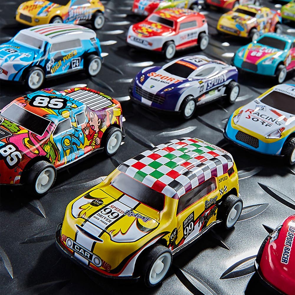 Kmoist 20/30/50pcs Mini Pull Back Car Set Toy Assorted Plastic Fire Truck City Cars Pull-back Vehicles Toys for Girls Boys Kids Child Party Favors