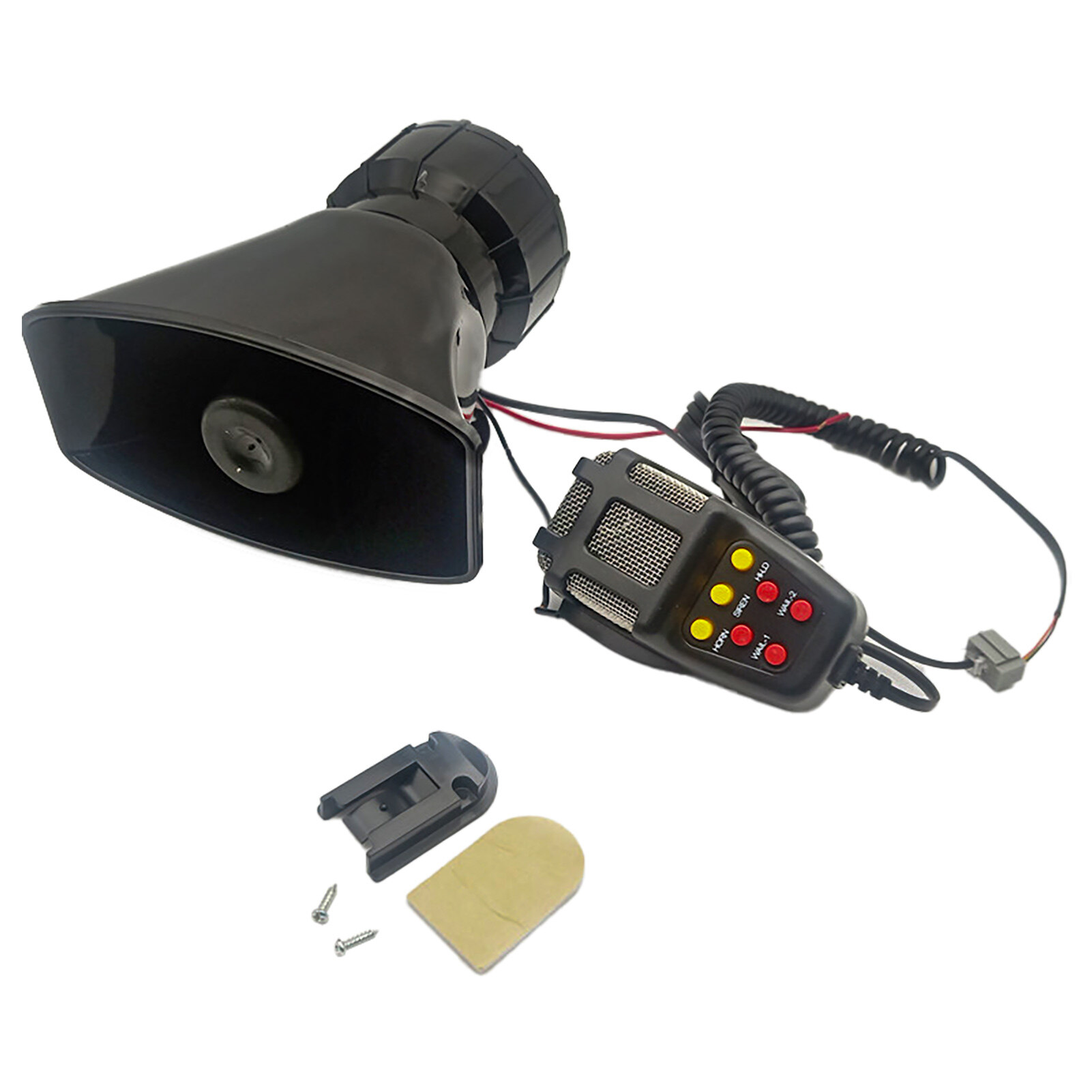 1 Set Car Siren Super Loud Universal 7 Sounds 12V Electric Siren Auto Speaker Emergency Megaphone for Car Car Siren Crisp