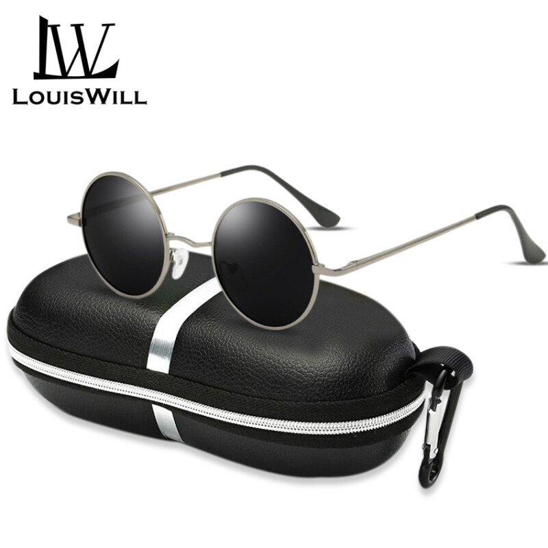 Giá bán LouisWill Men Sunglasses UV400 Polarized Sunglasses Retro Round Frame Sunglasses Sport Sunglasses Outdoor Activities Eyewear Driving Fishing Eyewear Silicone Nose Pads Sun Glasses